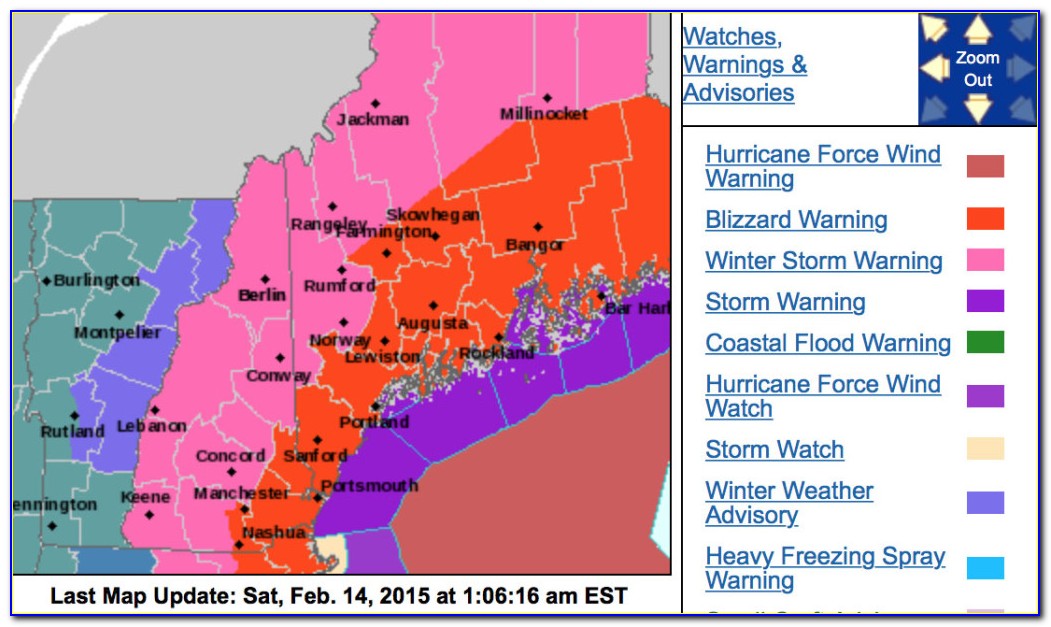 Maine Weather Temp Map