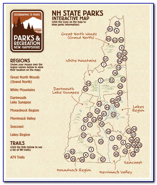 Map Of Nh State Parks