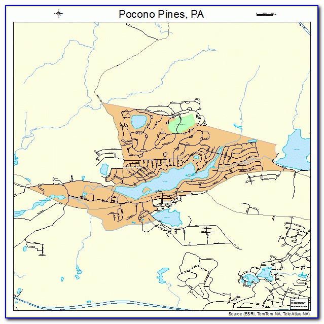 Map Of Pocono Manor Pa