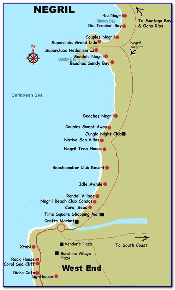 Map Of Sandals Resorts Locations
