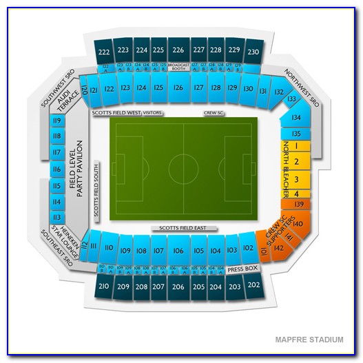 Mapfre Stadium Seating Map