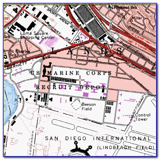 Marine Corps Recruit Depot San Diego Map