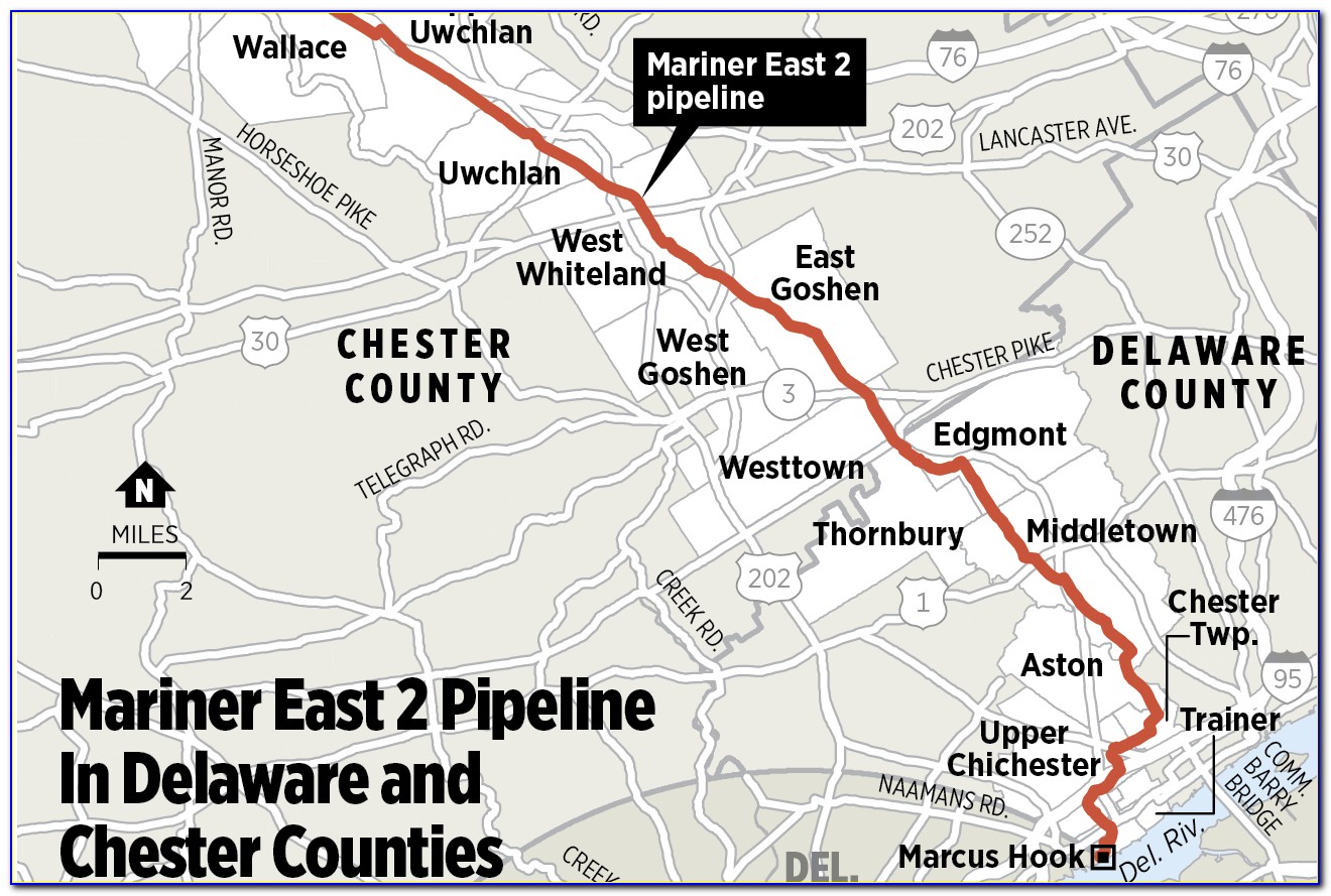 Mariner East 2 Pipeline Map Chester County