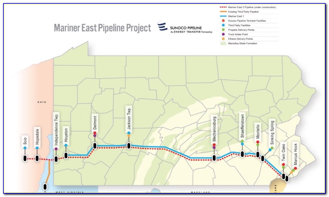 Mariner East Ii Pipeline Map