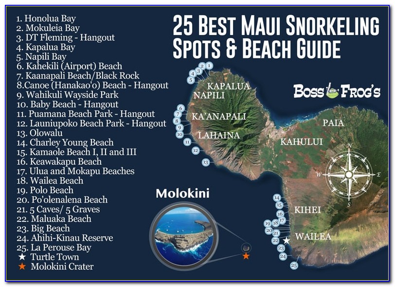 Maui Snorkeling Map