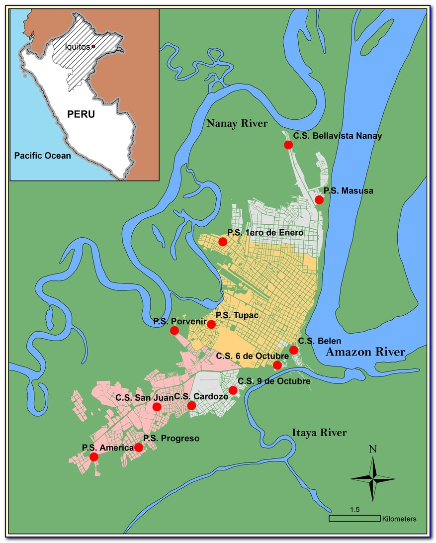 Maynas Iquitos Peru Mapa