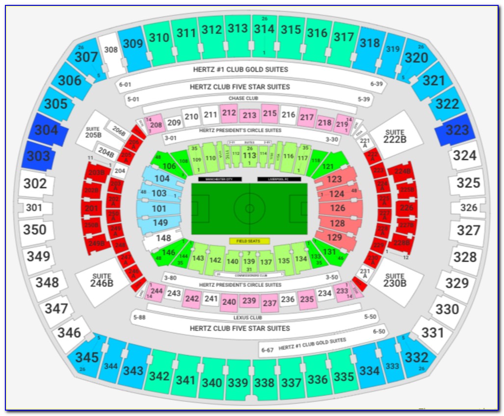 Metlife Stadium Seating Chart Concert