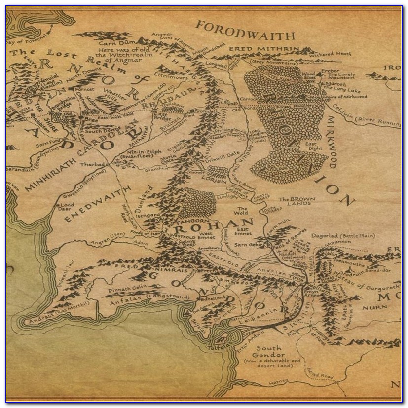 Middle Earth Map Full Hd