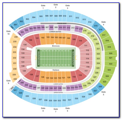 Mile High Stadium Seating Map