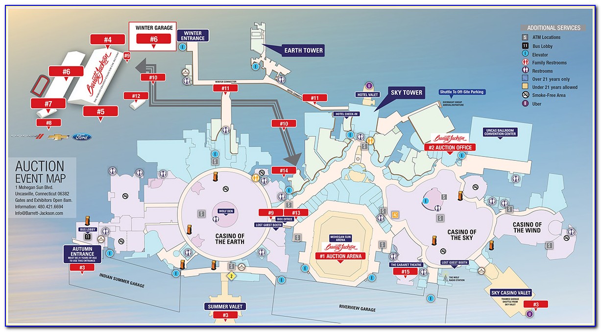 Mohegan Sun Pocono Casino Map