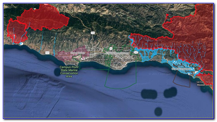Montecito Ca Mudslide Map