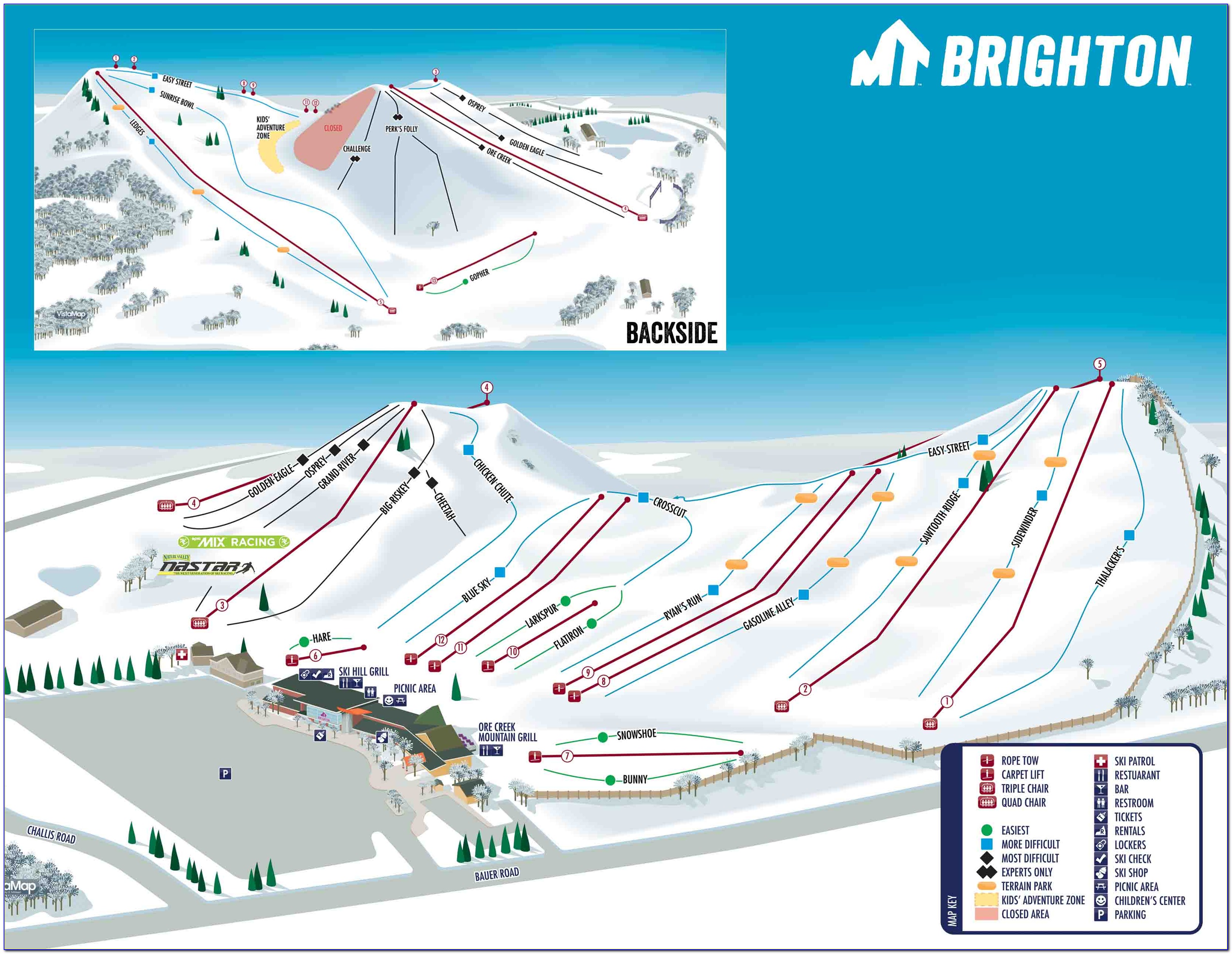 Mount Brighton Ski Resort Trail Map