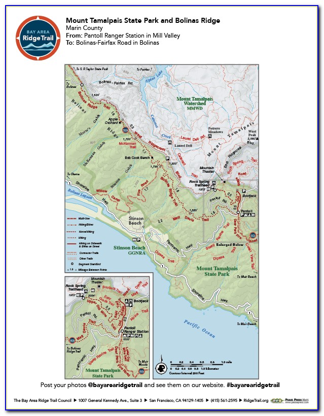 Mount Tamalpais Running Trail Map