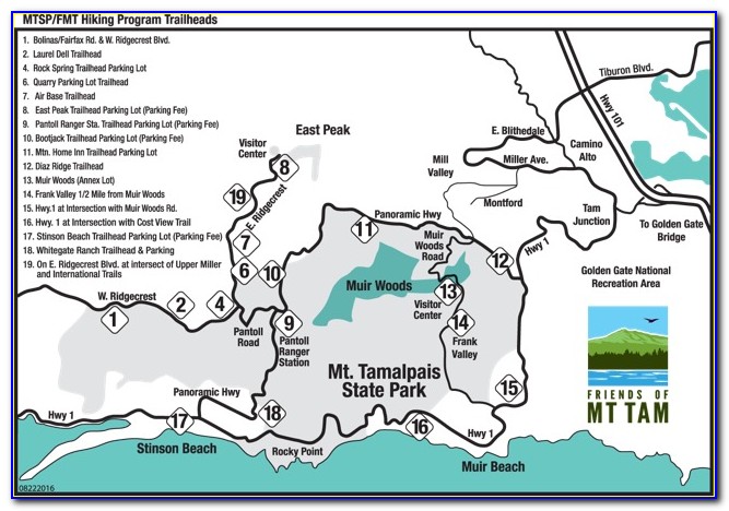 Mount Tamalpais Watershed Trail Map