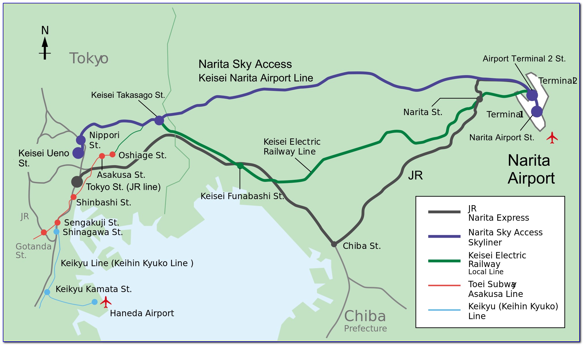Narita Express Car Map