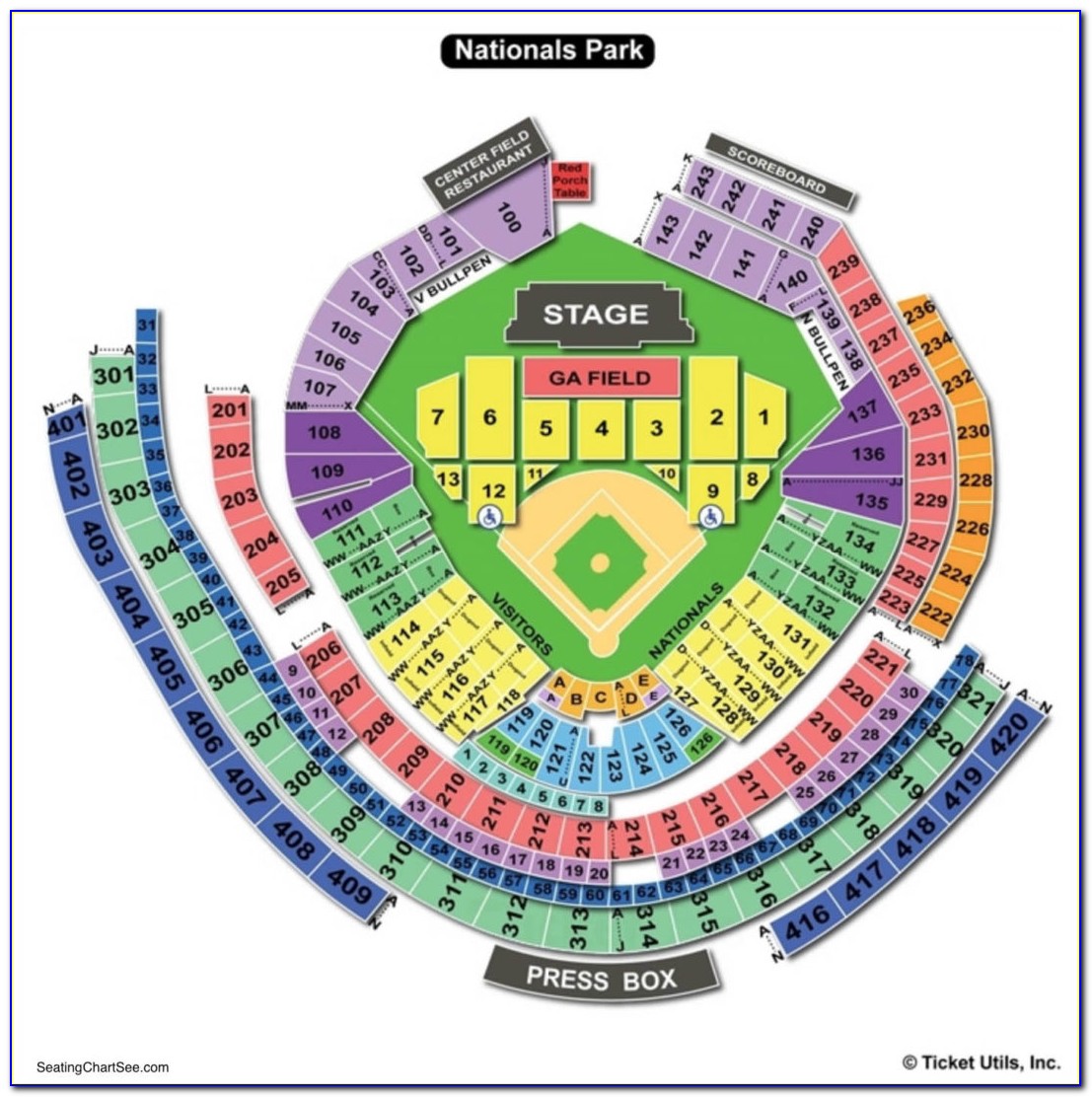 Nationals Park Seat Map