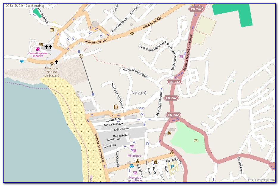Nazare Em Portugal Mapa