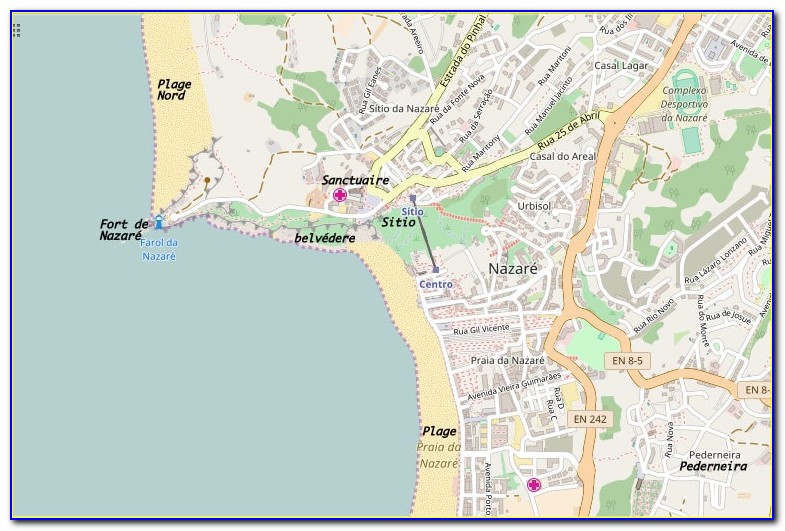 Nazare Portugal Google Maps