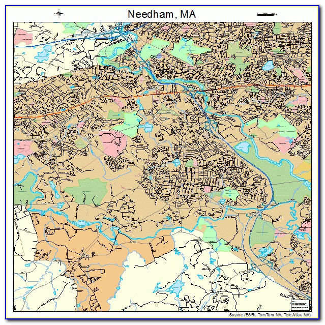 Needham Ma Map