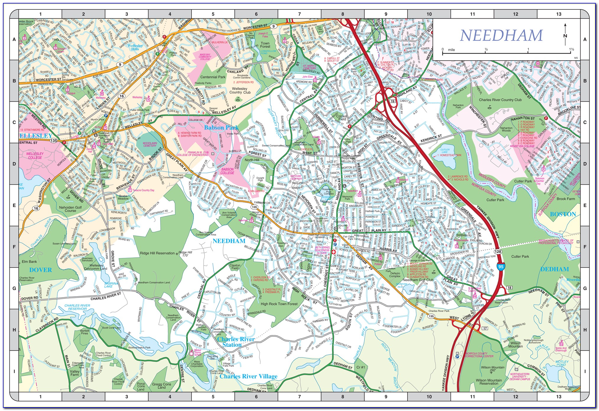 Needham Ma Zoning Map
