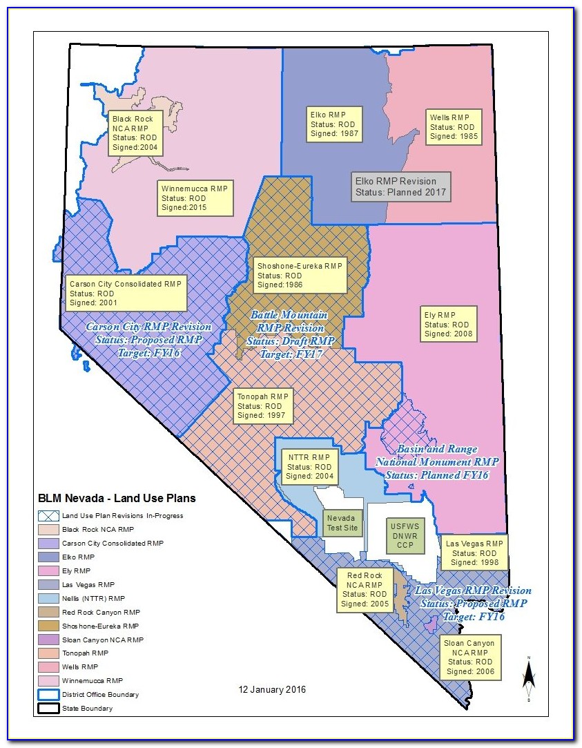 Nevada Blm Camping Map