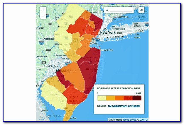 Nj Flu Map By County