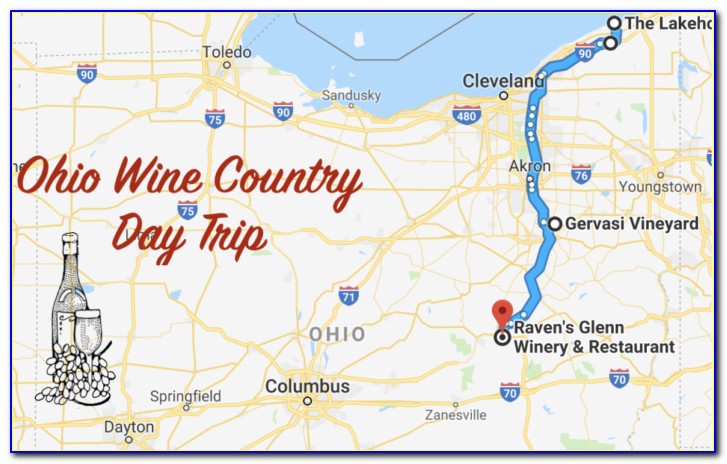 Northeast Ohio Wineries Map