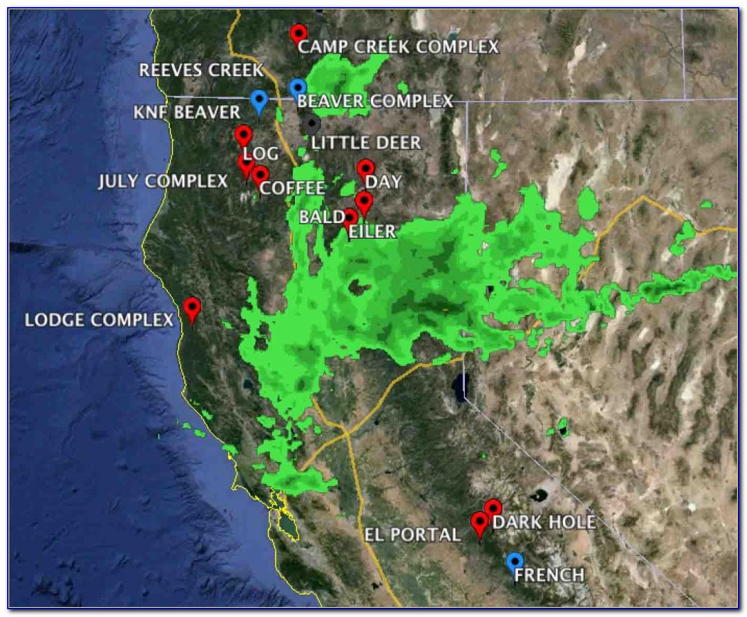 Northern California Satellite Weather Map