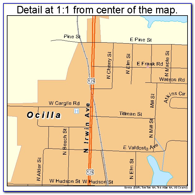 Ocilla Ga Map