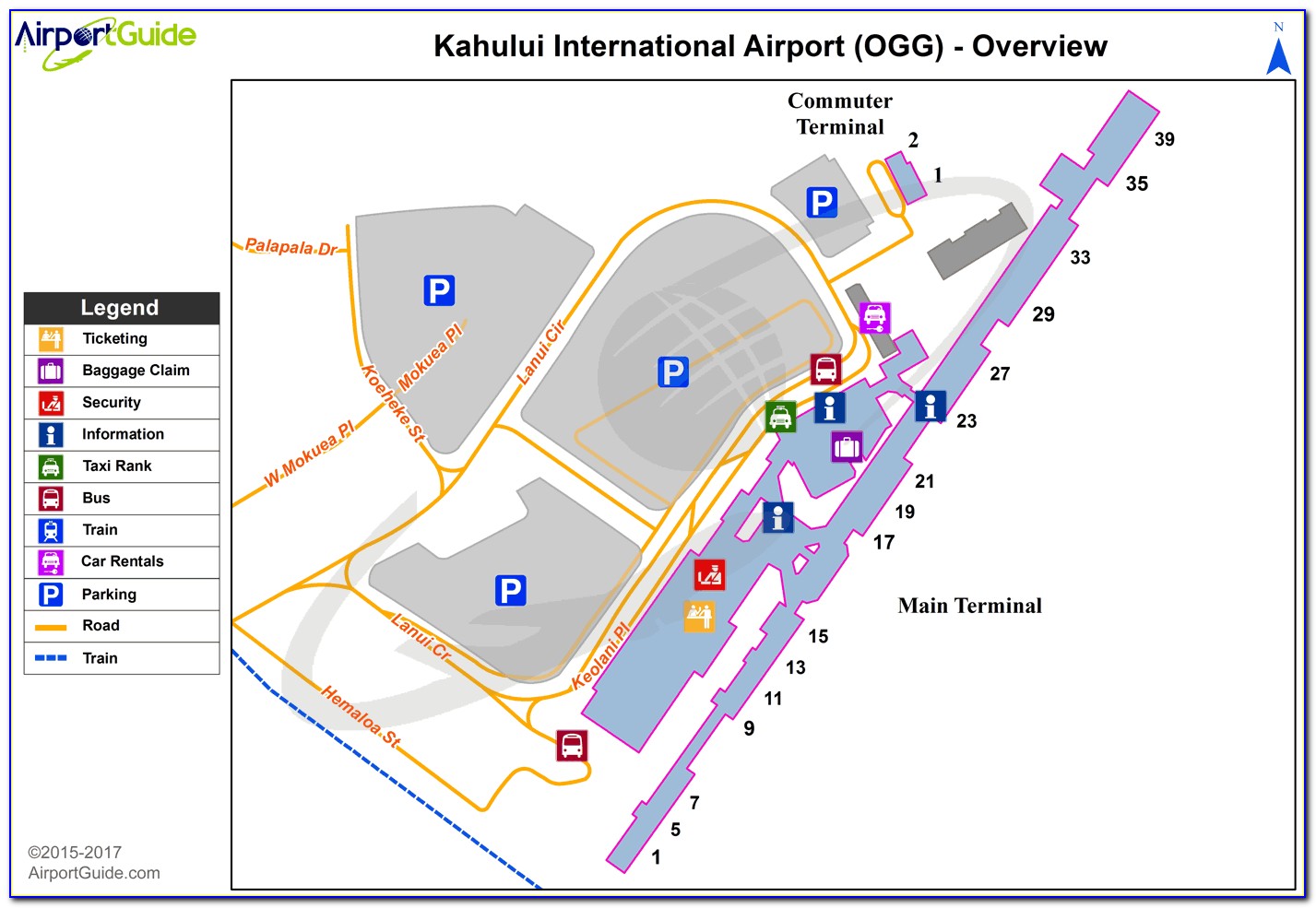 Ogg Airport Map Food