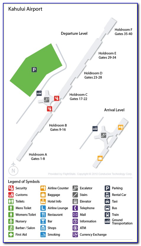 Ogg Airport Terminal Map