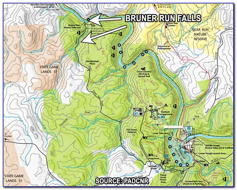 Ohiopyle State Park Bike Trail Map