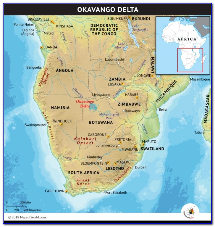 Okavango Delta Mappa