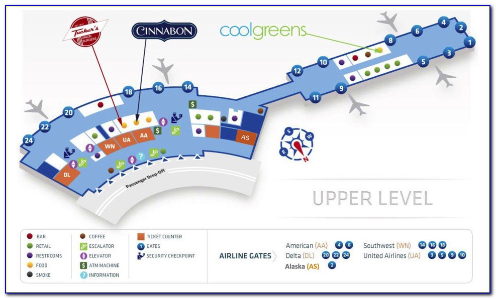 Okc Airport Map Food