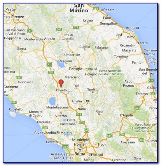Orvieto Italy Google Map