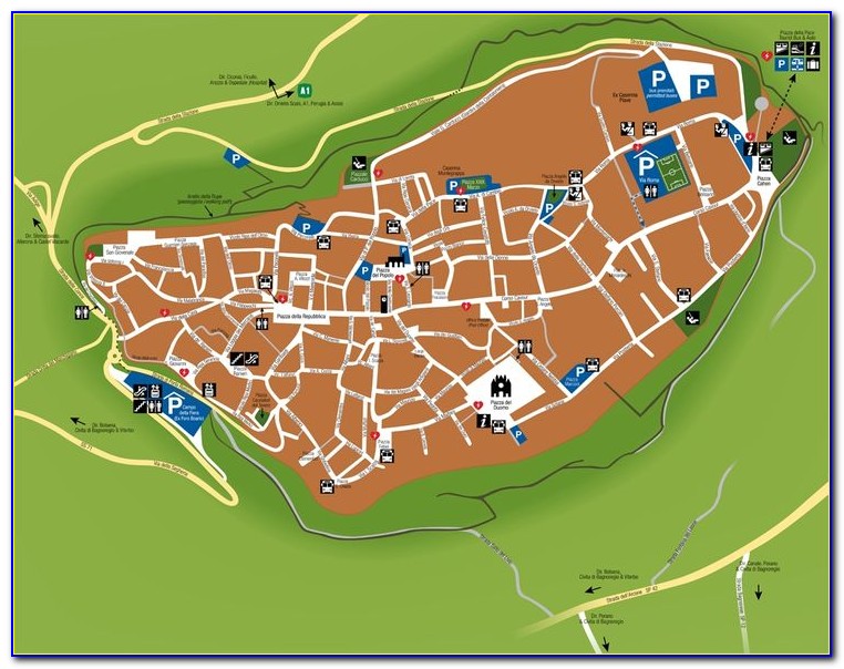 Orvieto Italy Tourist Map