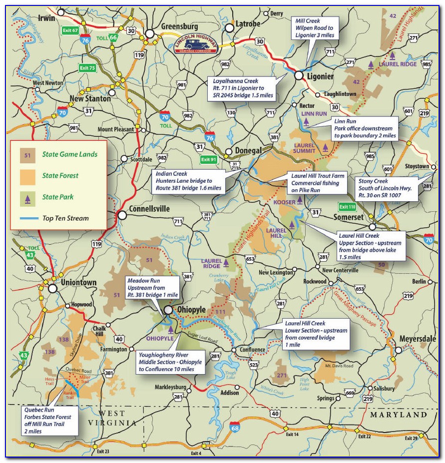 Pa Wild Trout Streams Map
