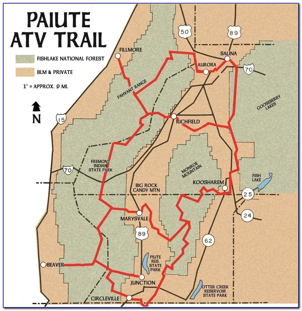 Paiute Trail Map