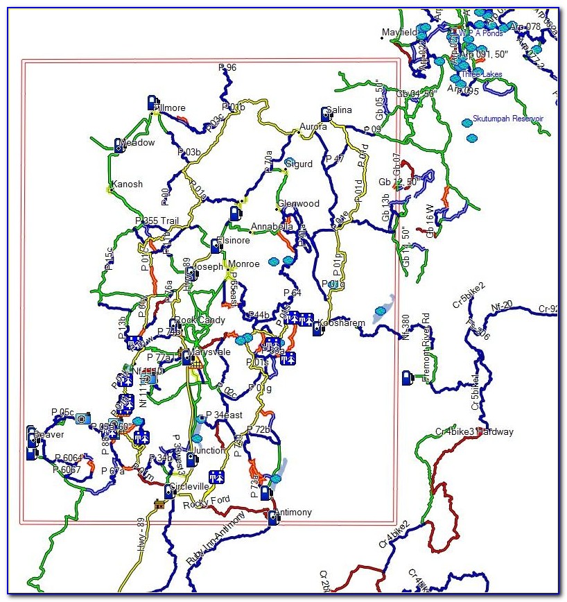 Paiute Trail Utah Map