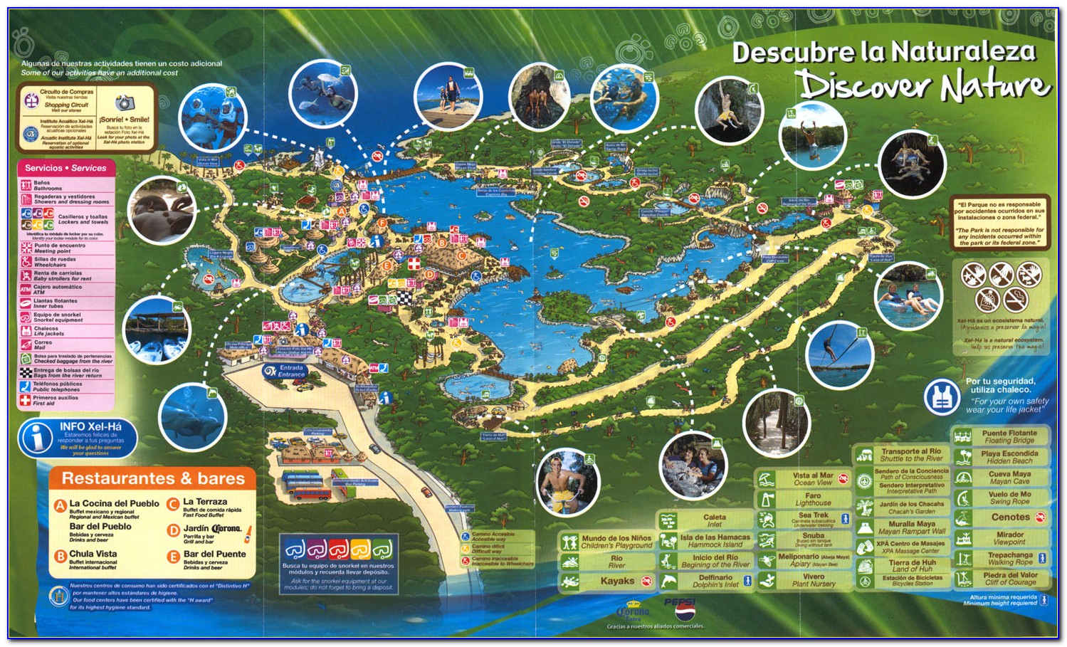 Parque Xel Ha Mapa
