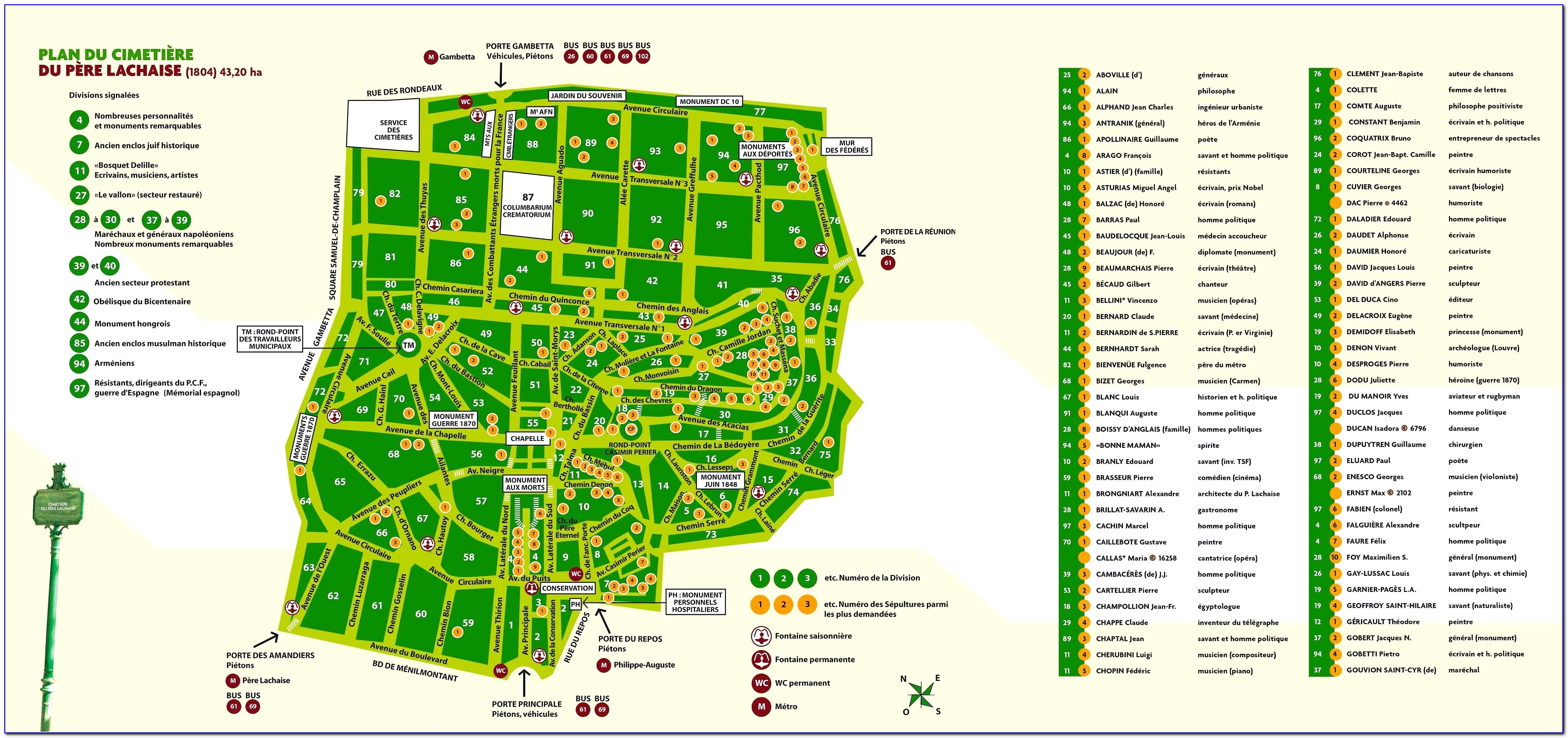 Pere Lachaise Map Pdf