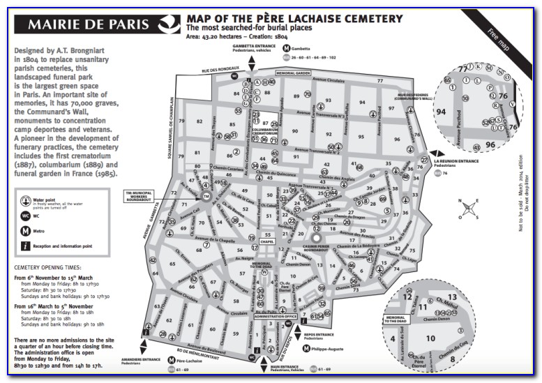 Pere Lachaise Mappa