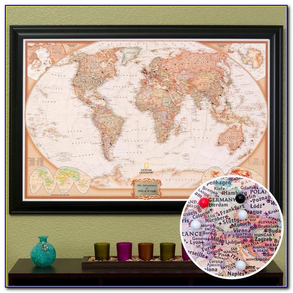 Personalized Travel Map With Pins Online