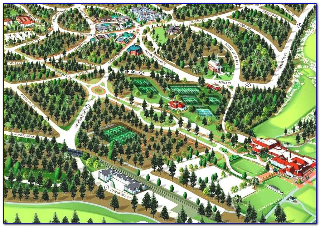 Pinehurst Area Golf Courses Map