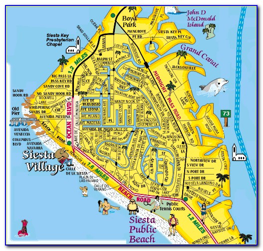 Printable Map Of Siesta Key Village