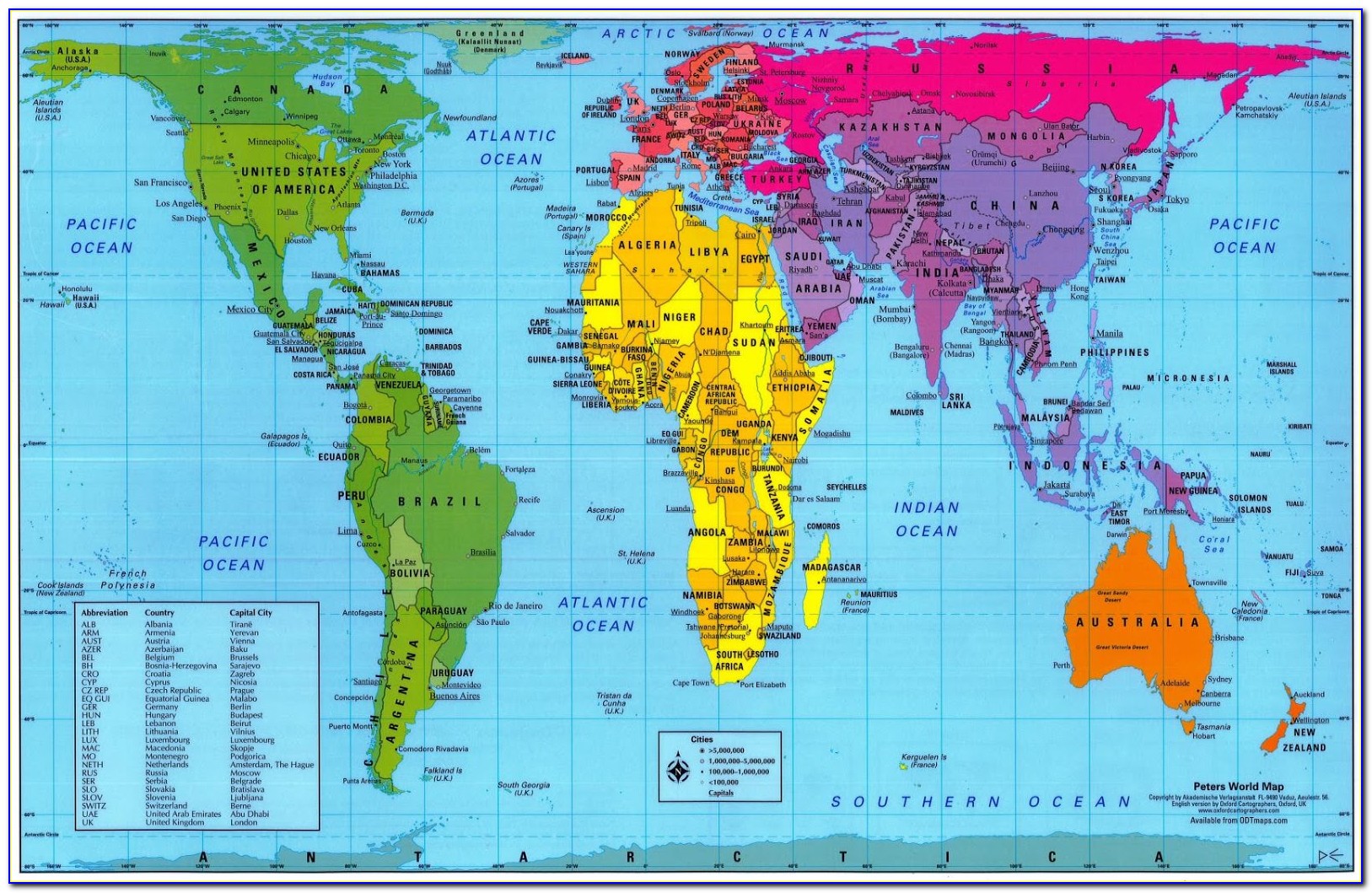 Proportional Representation World Map