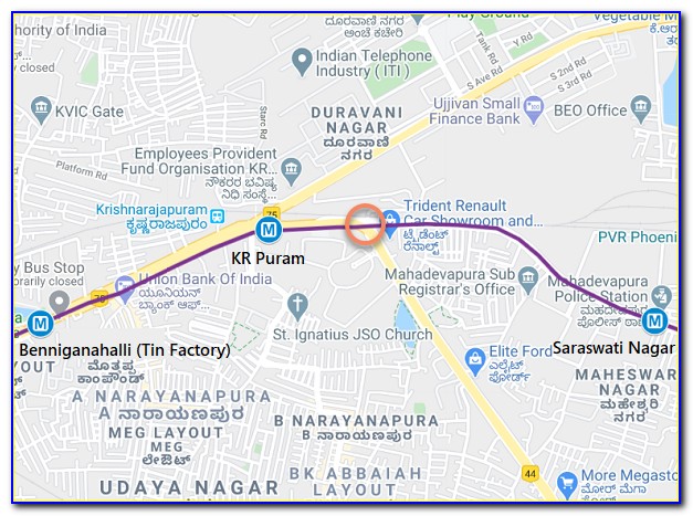 Purple Line Metro Stations Map