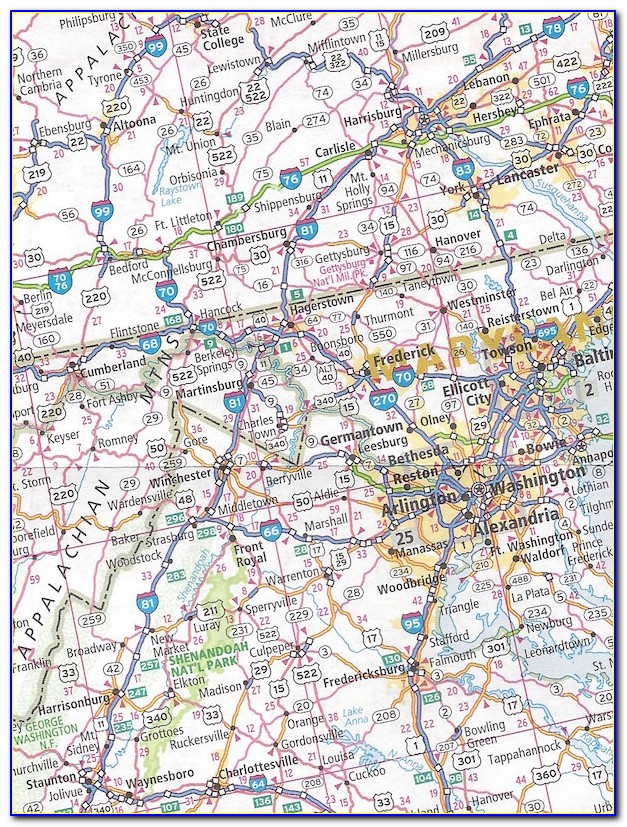 Rand Mcnally Us Interstate Highways Travel Map