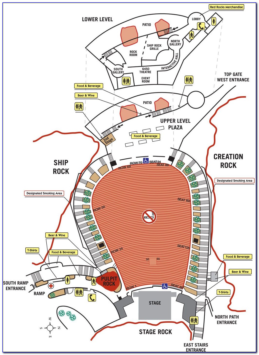 Red Rocks Amphitheater Map