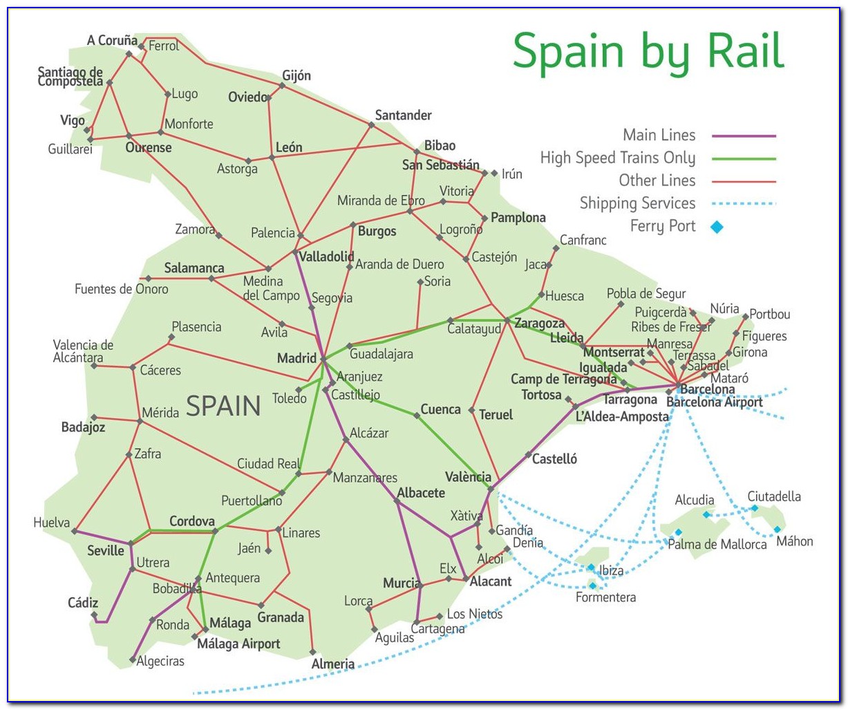 Renfe Train Map Barcelona Airport